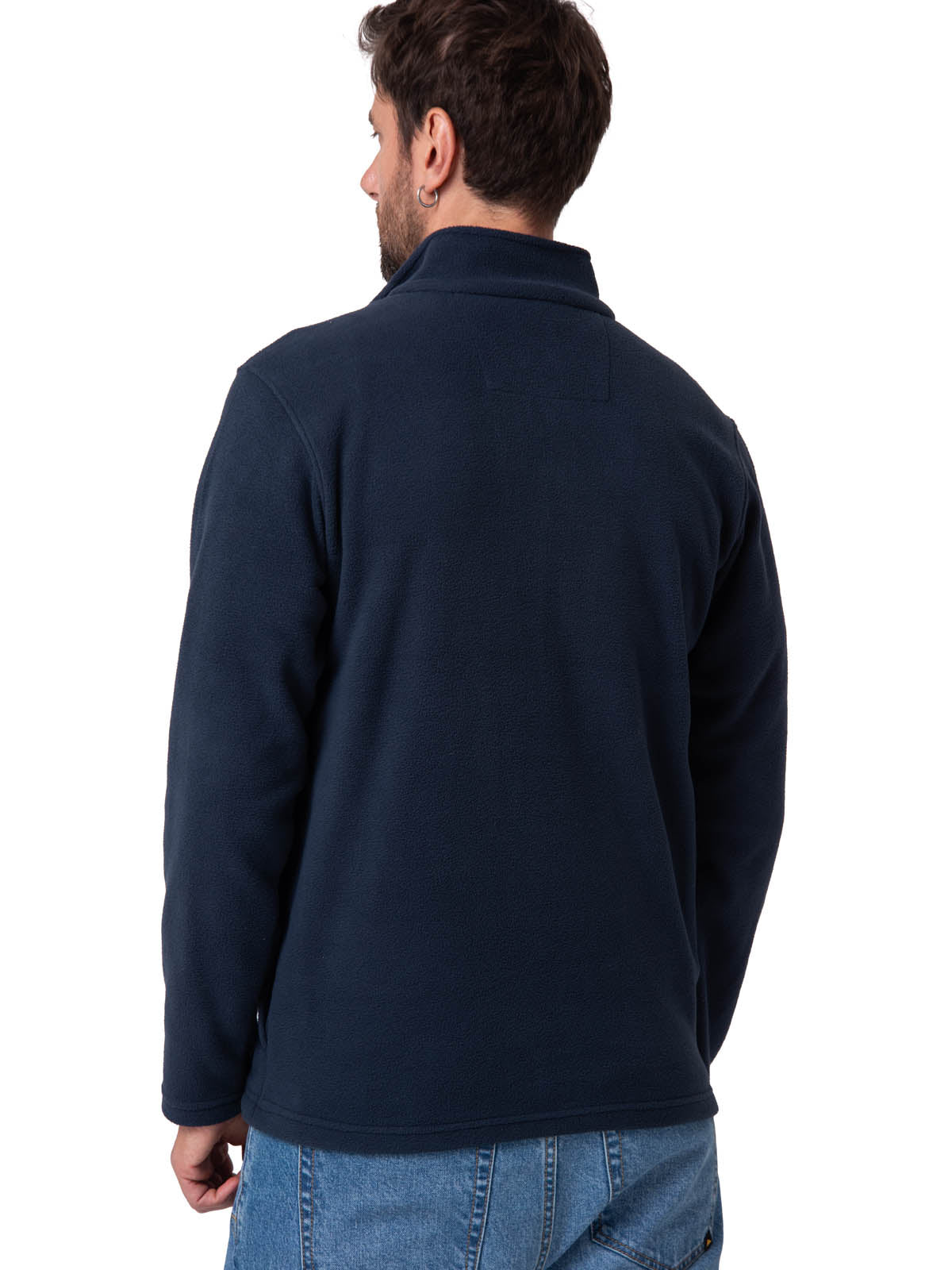 Polar Casual Hombre Microfleece Full Zip Azul Cat