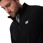 Polar Casual Hombre Microfleece Full Zip Negro Cat