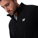 Polar Casual Hombre Microfleece Full Zip Negro Cat