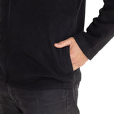 Polar Casual Hombre Microfleece Full Zip Negro Cat