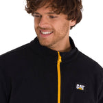 Polar Manga Larga Hombre Microfleece Full Zip Negro/Amarillo Cat