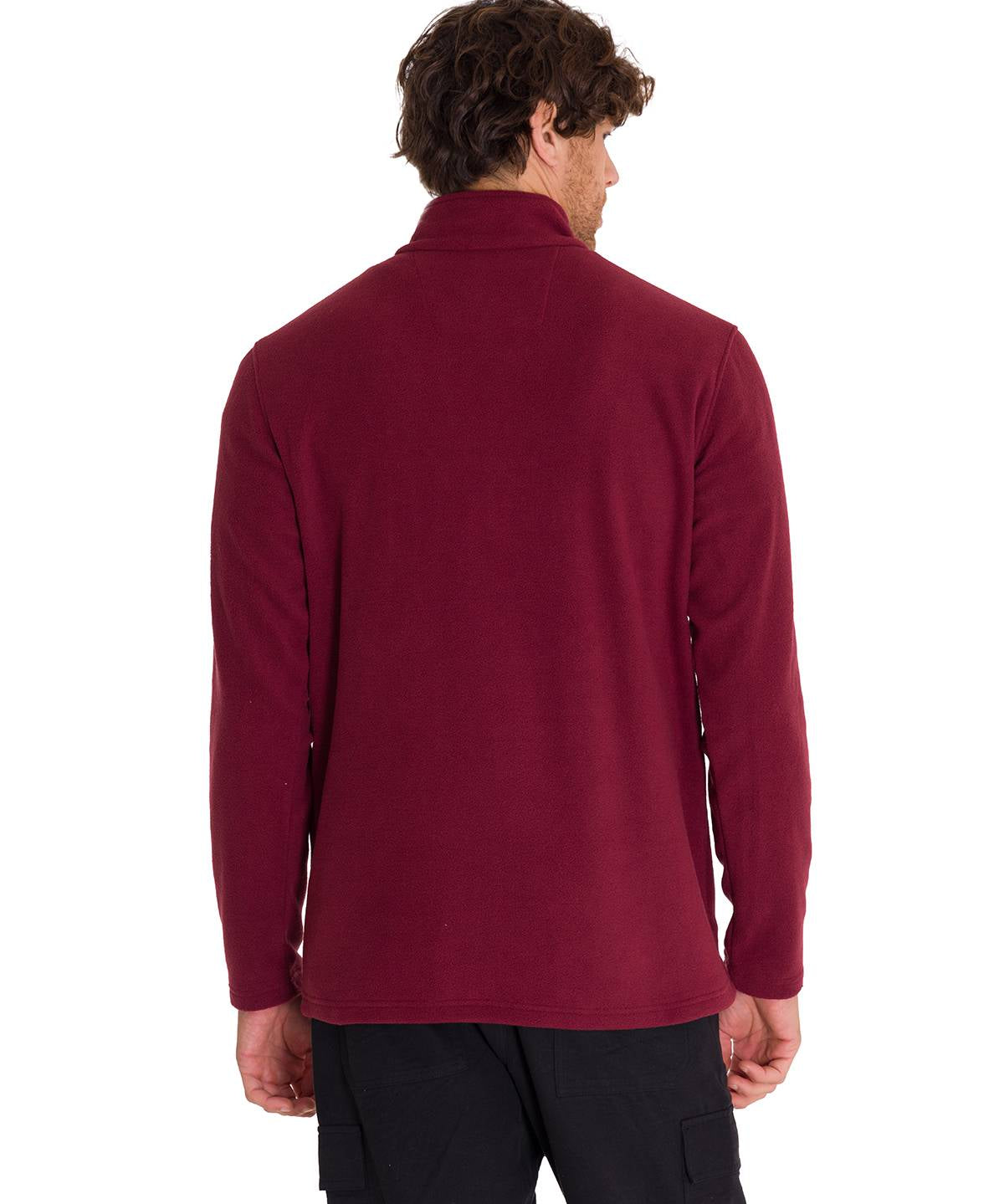 Polar Manga Larga Hombre Microfleece Quarter Zip Burdeo Cat