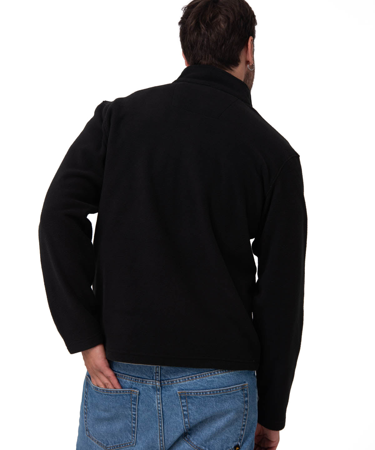 Polar Casual Hombre MICROFLEECE QUARTER ZIP NEGRO CAT