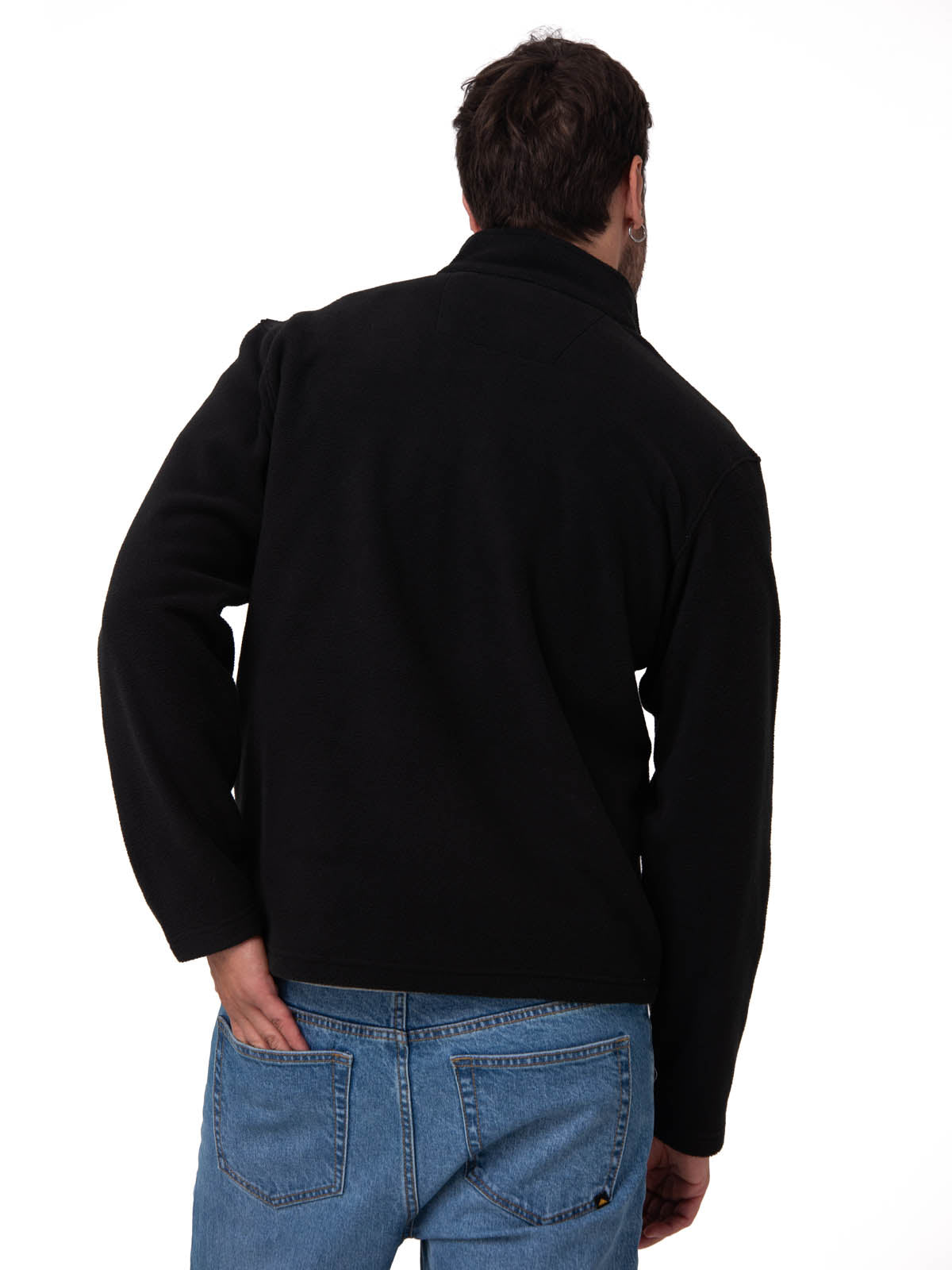 Polar Casual Hombre MICROFLEECE QUARTER ZIP NEGRO CAT