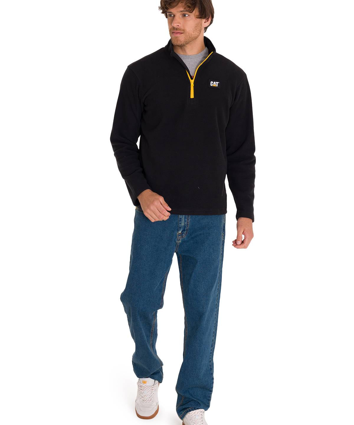Polar Casual Hombre MICROFLEECE QUARTER ZIP NEGRO CAT