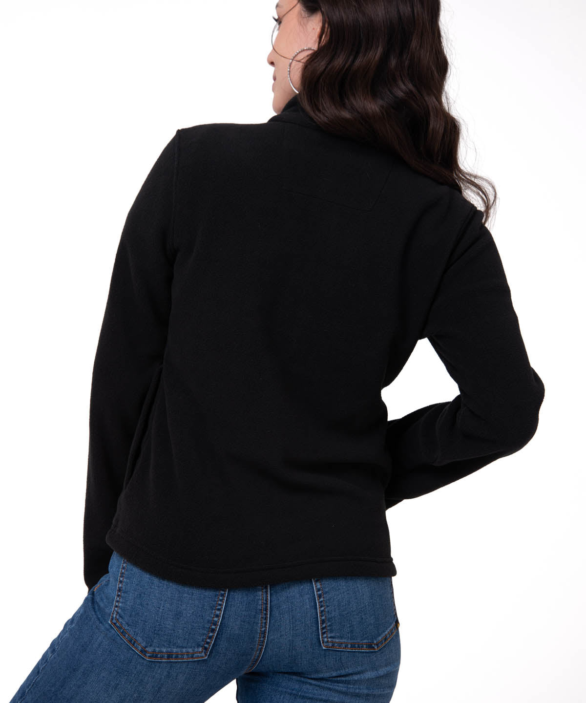 Polar Casual Mujer Women'S Microfleece Full Zip Negro Cat
