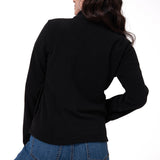 Polar Casual Mujer Women'S Microfleece Full Zip Negro Cat