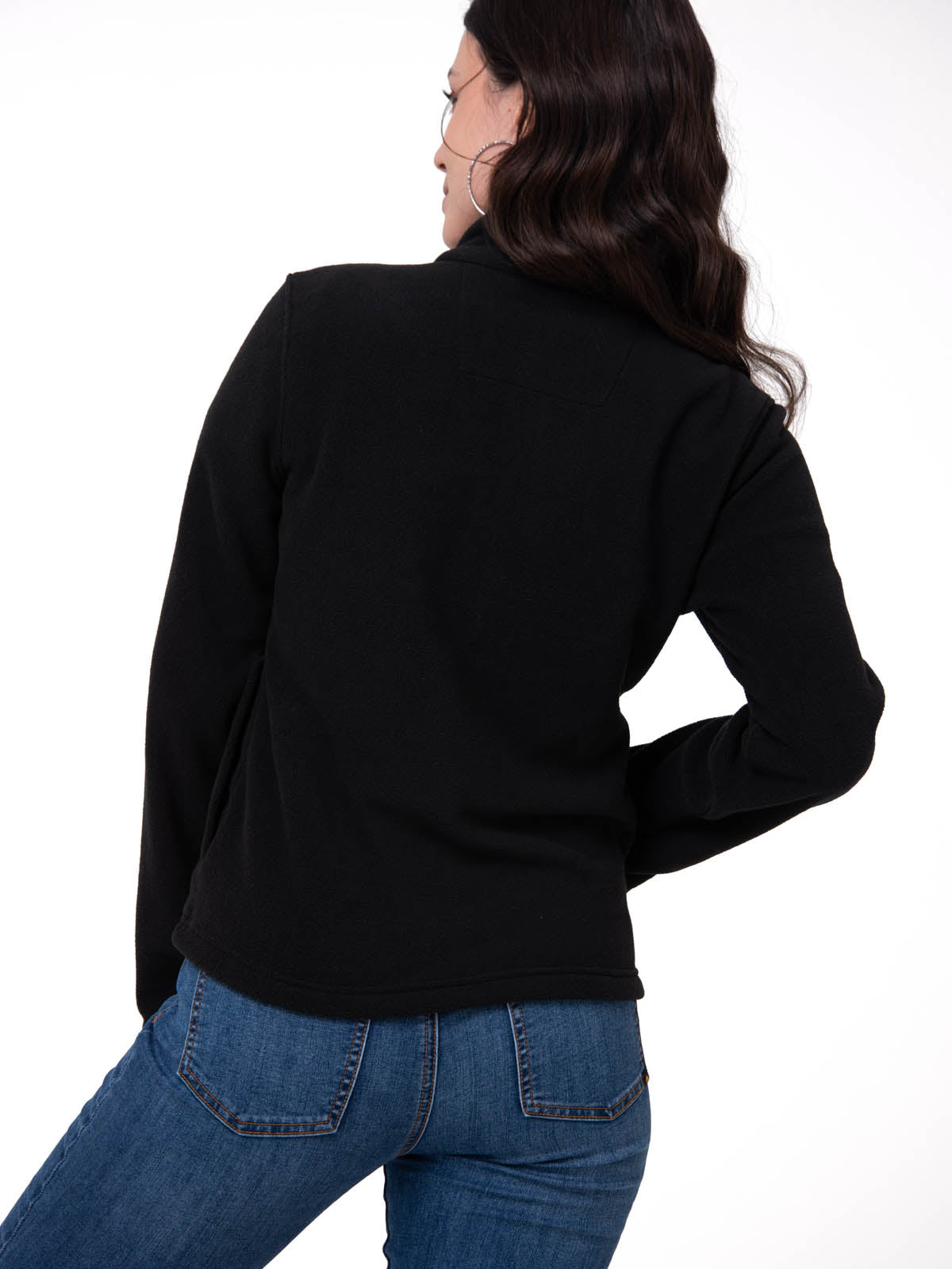 Polar Casual Mujer Women'S Microfleece Full Zip Negro Cat