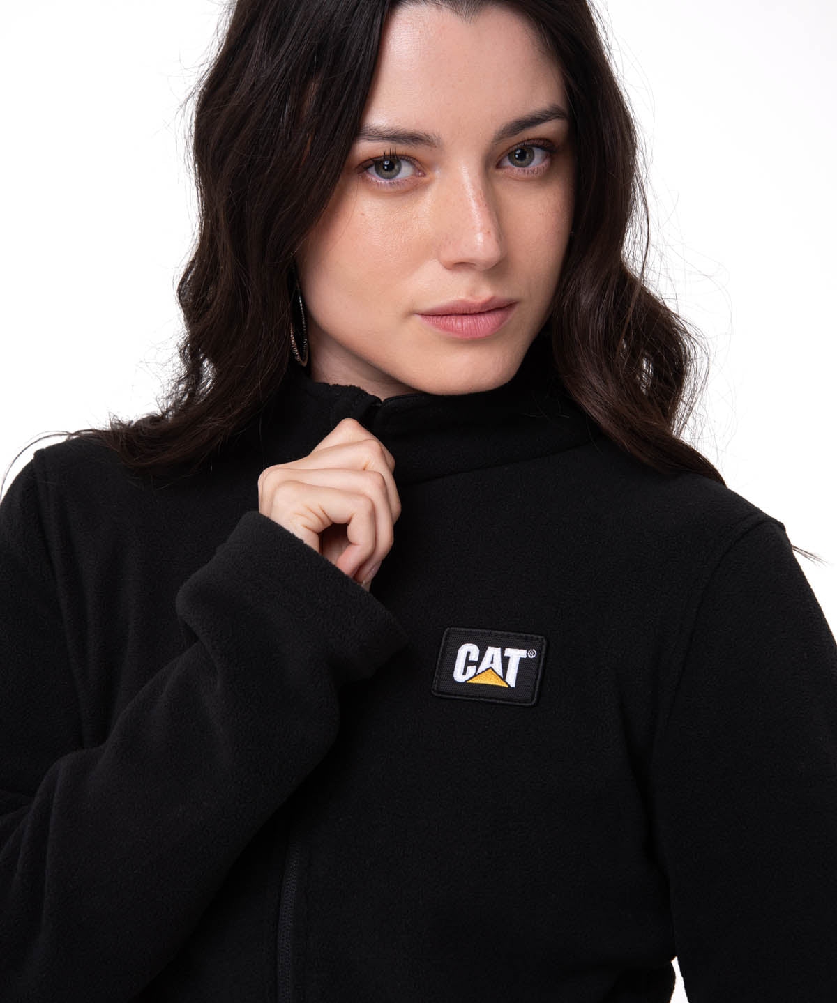 Polar Casual Mujer Women'S Microfleece Full Zip Negro Cat