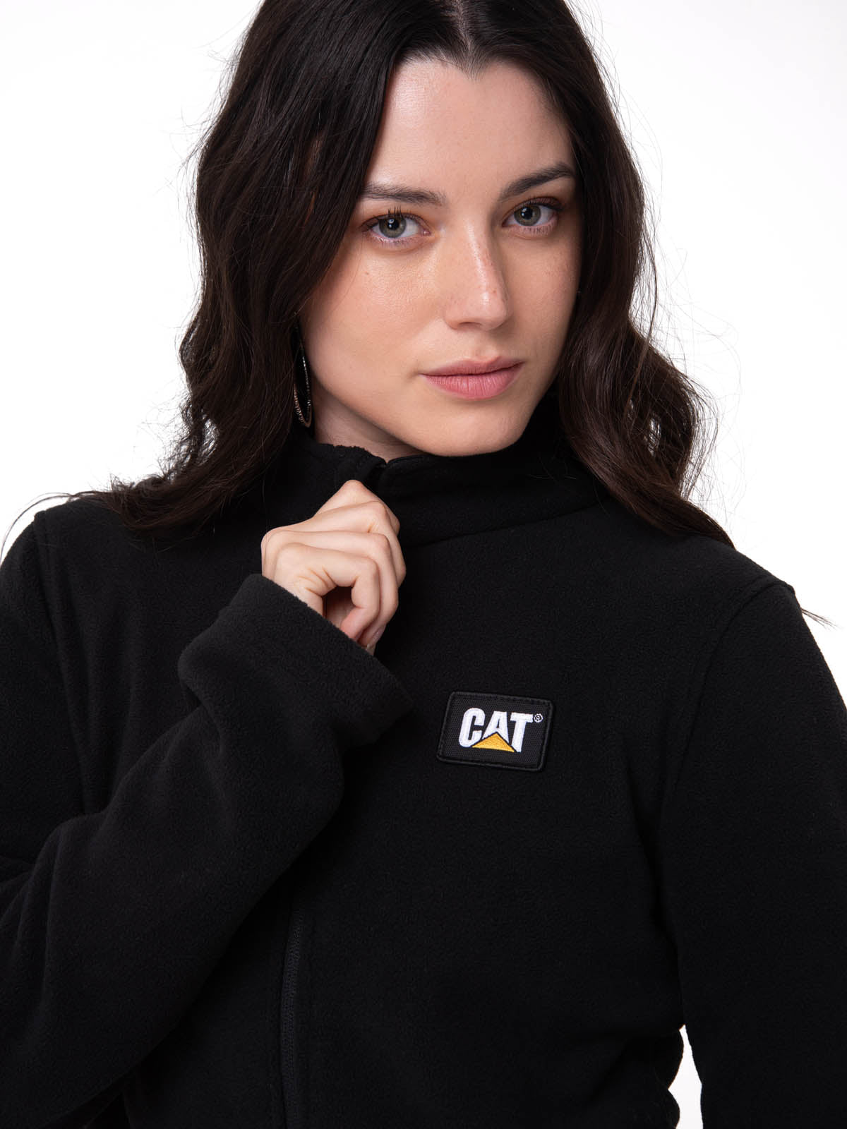 Polar Casual Mujer Women'S Microfleece Full Zip Negro Cat