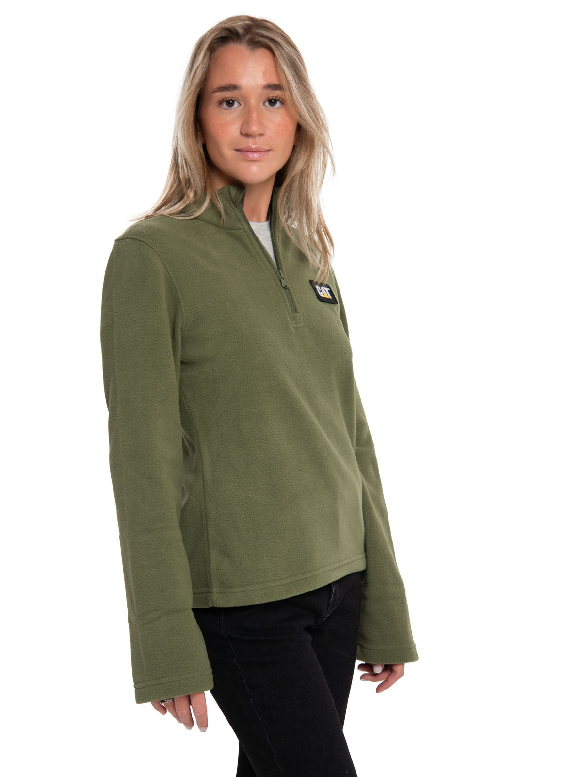 Polar Casual Mujer Women'S Microfleece Quarter Zip Gris Cat