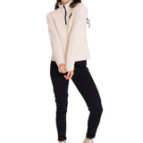 Polar Manga Larga Mujer Microfleece Quarter Zip Beige Cat
