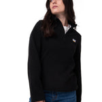 Polar Casual Mujer Women'S Microfleece Quarter Zip Negro Cat