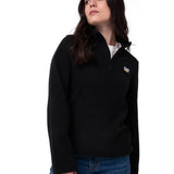 Polar Casual Mujer Women'S Microfleece Quarter Zip Negro Cat