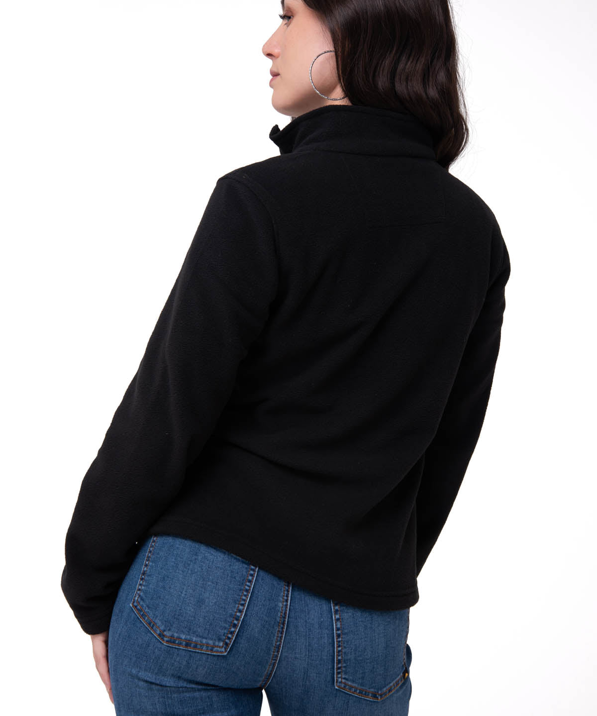 Polar Casual Mujer Women'S Microfleece Quarter Zip Negro Cat