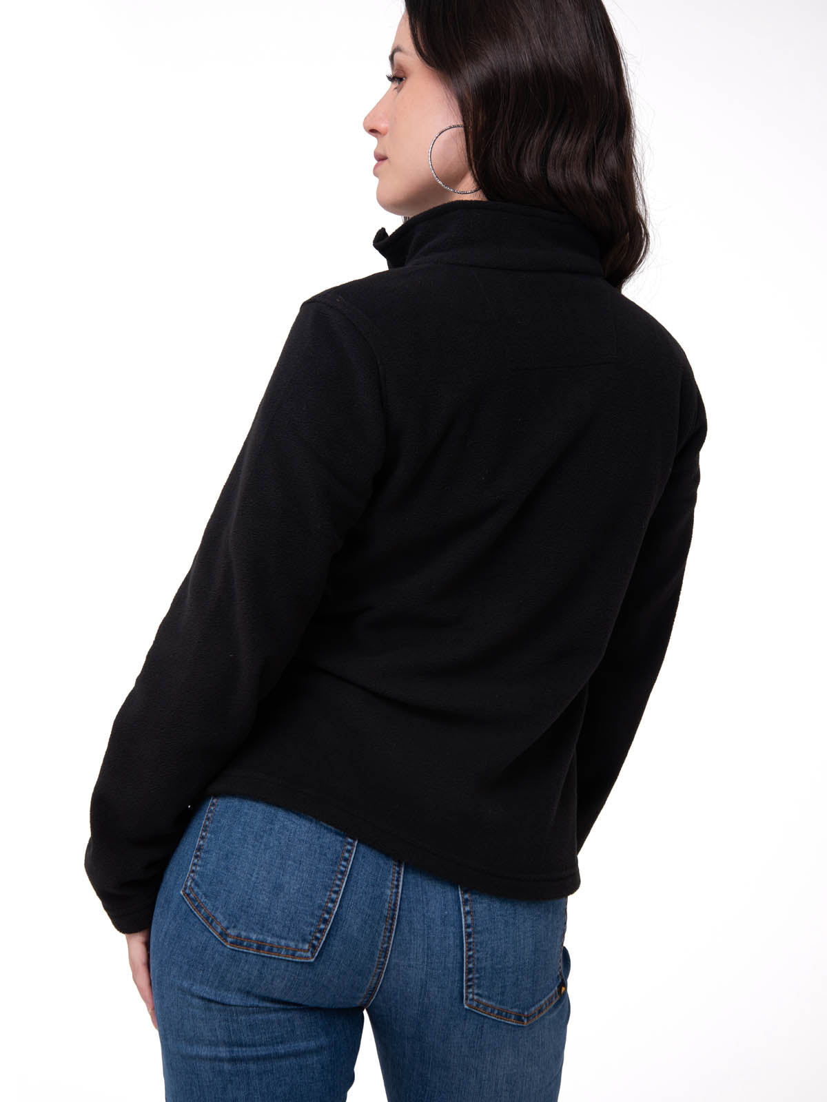 Polar Casual Mujer Women'S Microfleece Quarter Zip Negro Cat