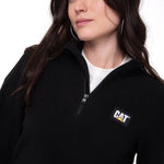 Polar Casual Mujer Women'S Microfleece Quarter Zip Negro Cat