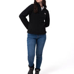Polar Casual Mujer Women'S Microfleece Quarter Zip Negro Cat