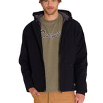 Chaqueta Manga Larga Hombre Hooded Sherpa Lined Negra Cat