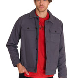 Chaqueta Manga Larga Hombre Trucker Grafito Cat