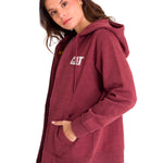 Polerón Full Zip Mujer Trademark Banner Rojo CAT