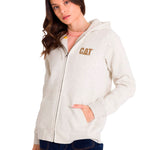 Polerón Full Zip Mujer Trademark Banner Beige CAT