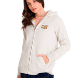 Polerón Full Zip Mujer Trademark Banner Beige CAT