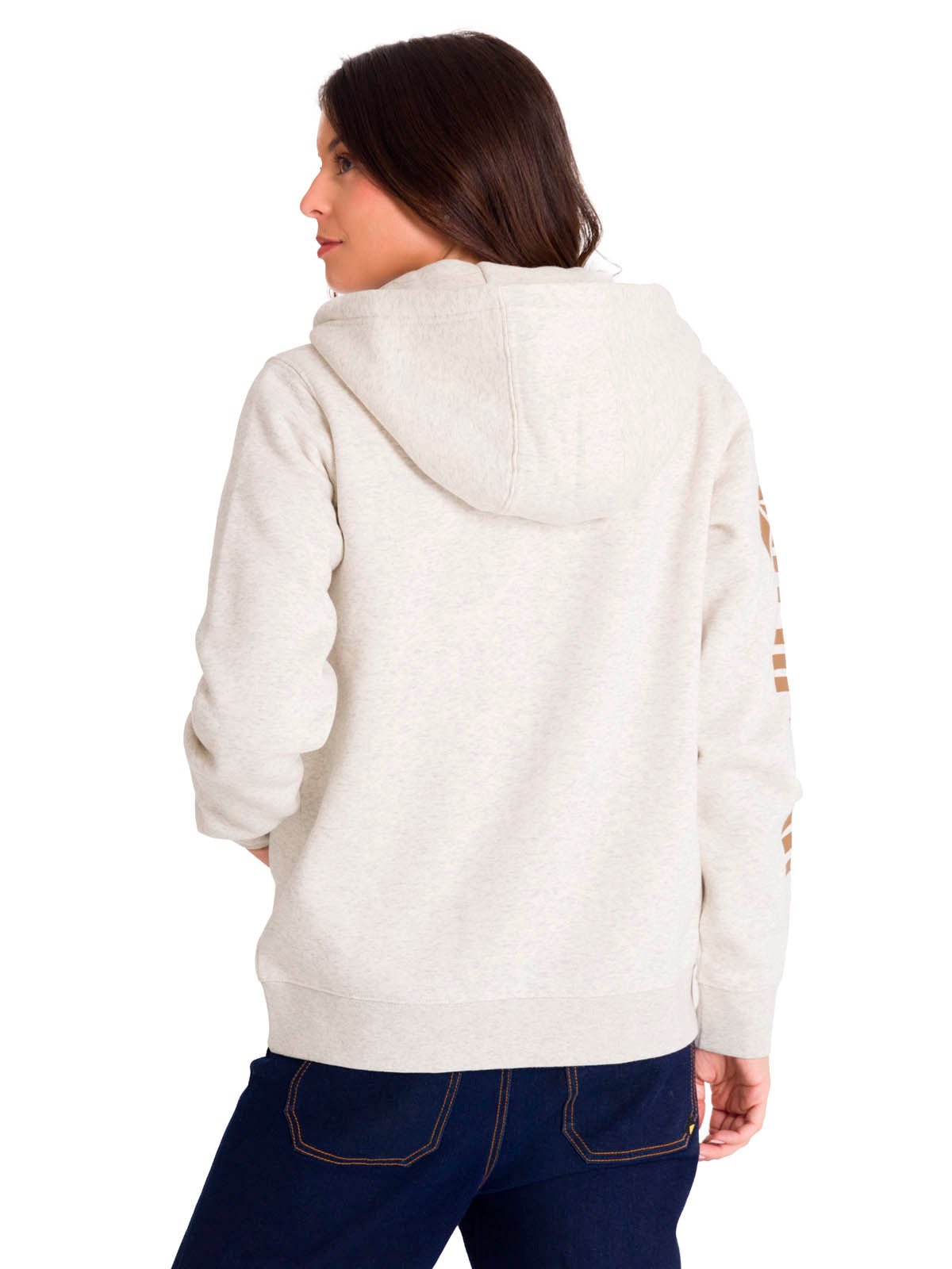 Polerón Full Zip Mujer Trademark Banner Beige CAT