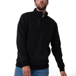 Polerón Manga Larga Hombre Midweight Quarter Zip Negro Cat