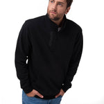 Polerón Manga Larga Hombre Midweight Quarter Zip Negro Cat