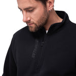 Polerón Manga Larga Hombre Midweight Quarter Zip Negro Cat