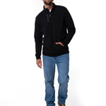 Polerón Manga Larga Hombre Midweight Quarter Zip Negro Cat