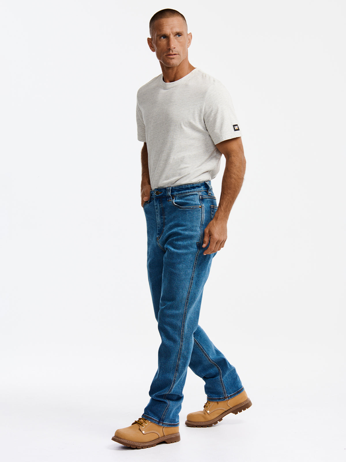 Jeans Casual Hombre D4 ATHLETIC FIT JEAN Azul CAT