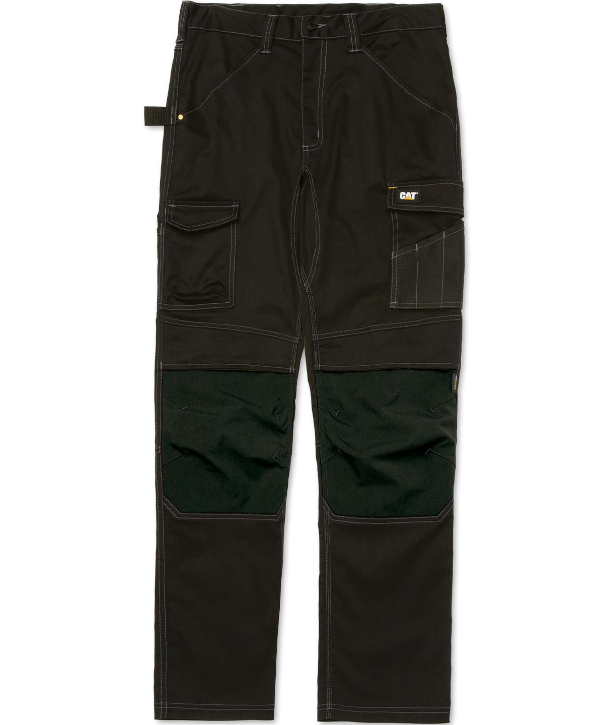 Pantalón Stretch Hombre Essential Knee Pocket Negro Cat