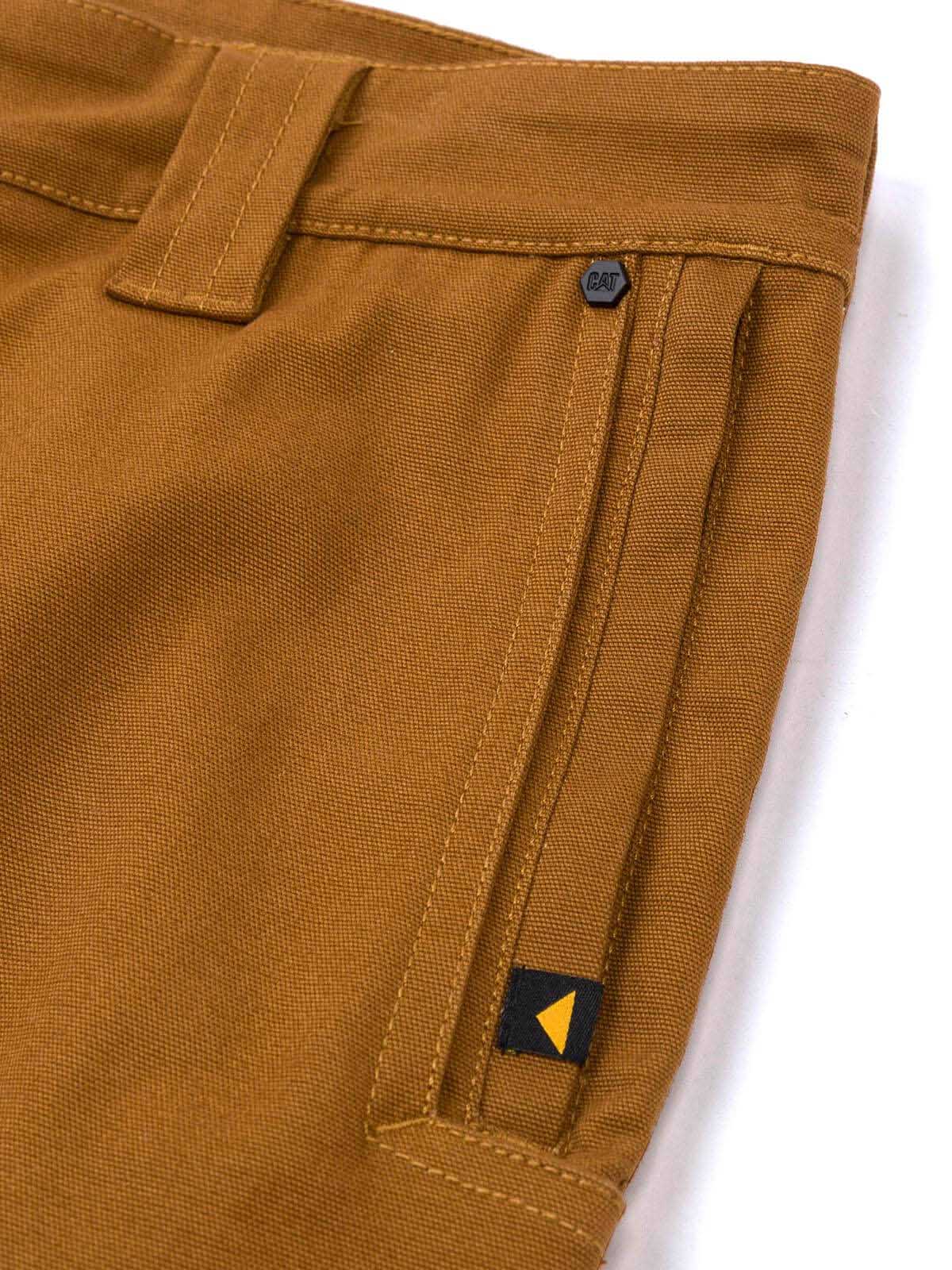 Pantalón Tiro Medio Casual Hombre BRUSH PANT Café Cat
