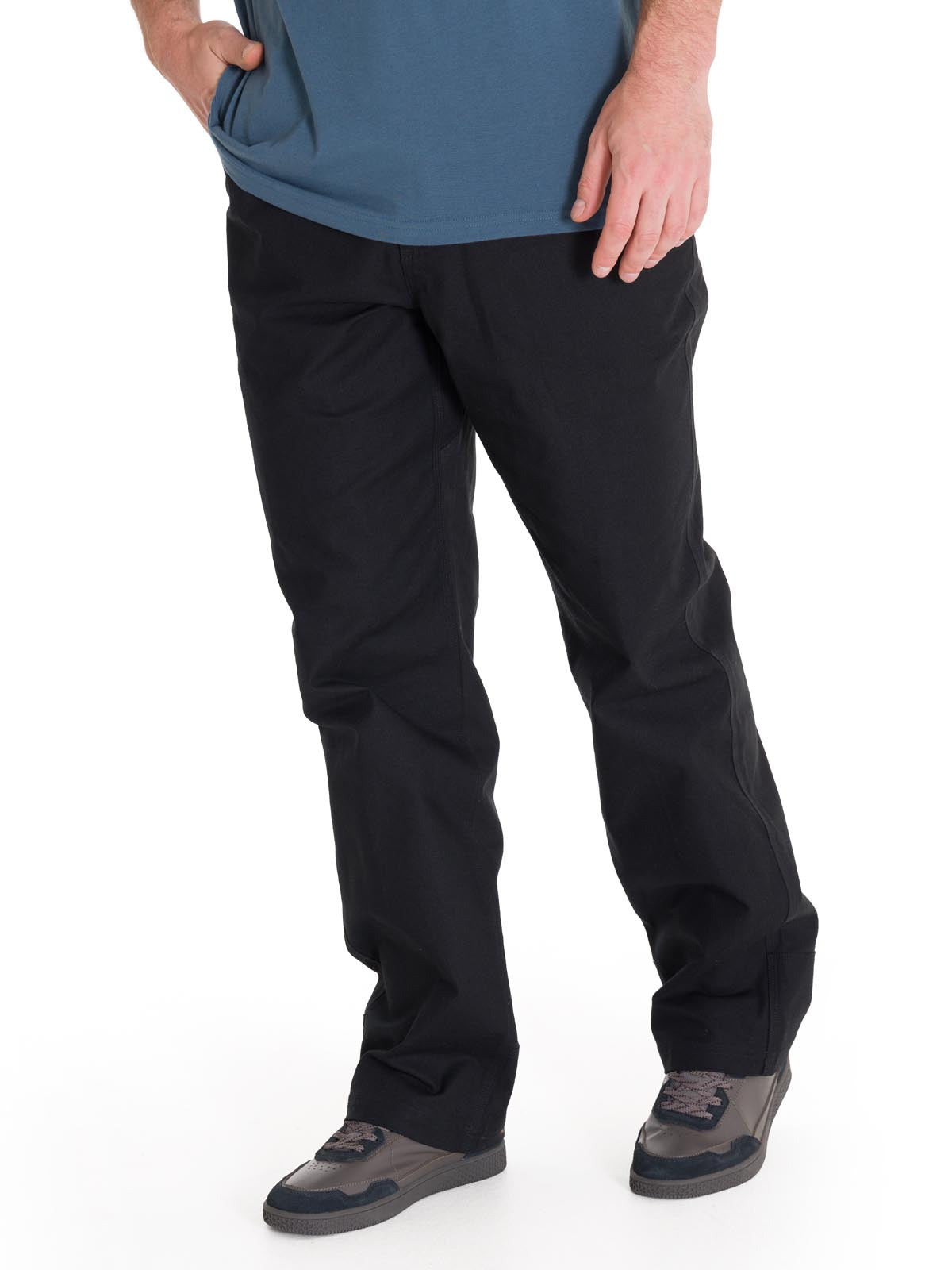 Pantalón Tiro Medio Casual Hombre BRUSH PANT Negro Cat