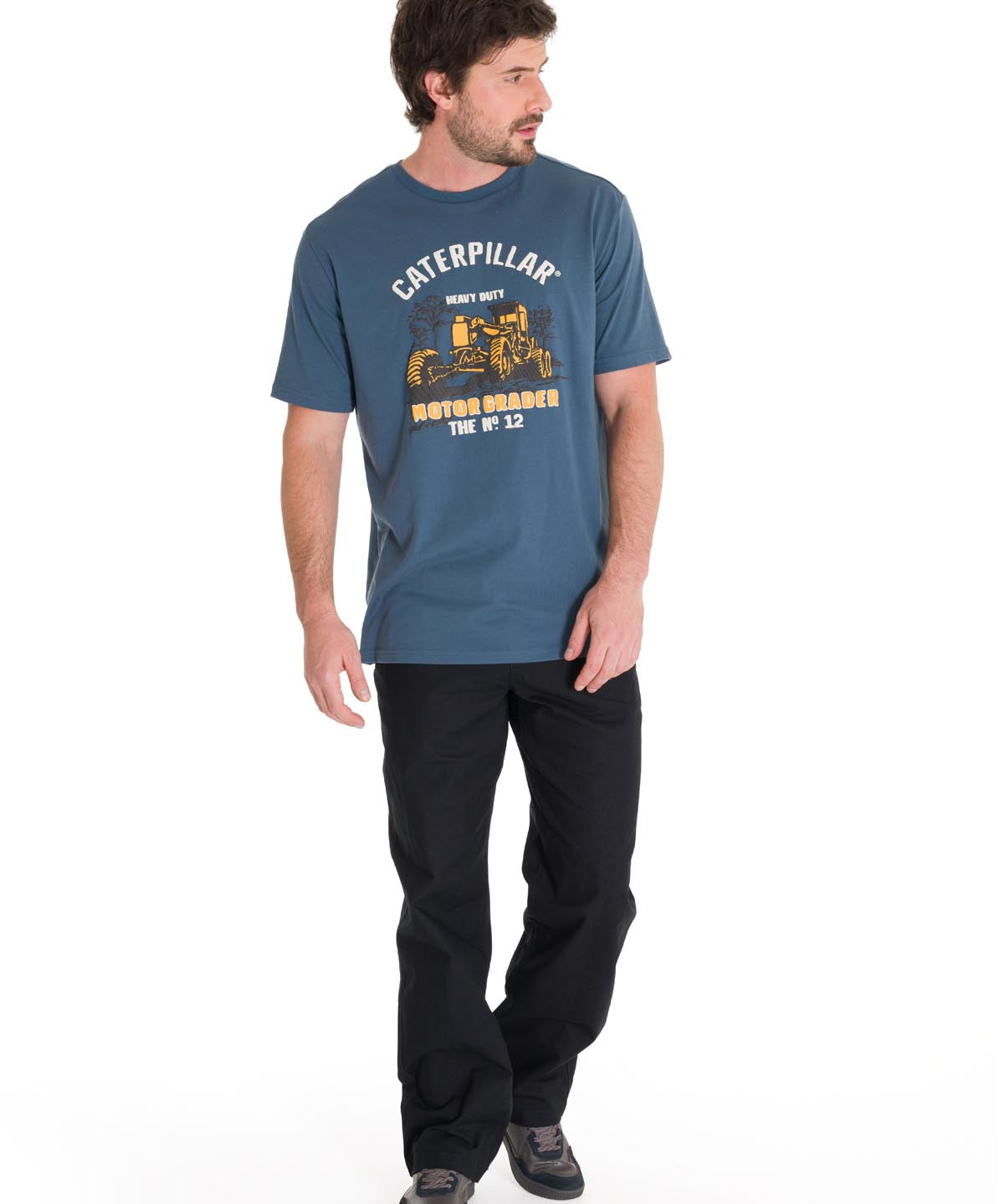 Pantalón Tiro Medio Casual Hombre BRUSH PANT Negro Cat