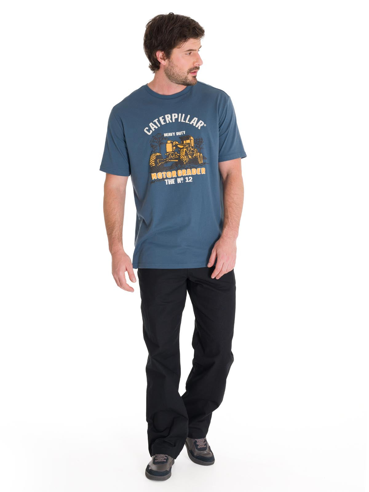 Pantalón Tiro Medio Casual Hombre BRUSH PANT Negro Cat