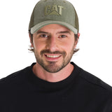 Jockey Con Broche Unisex Pigment Dyed Trucker Cap Oliva Cat