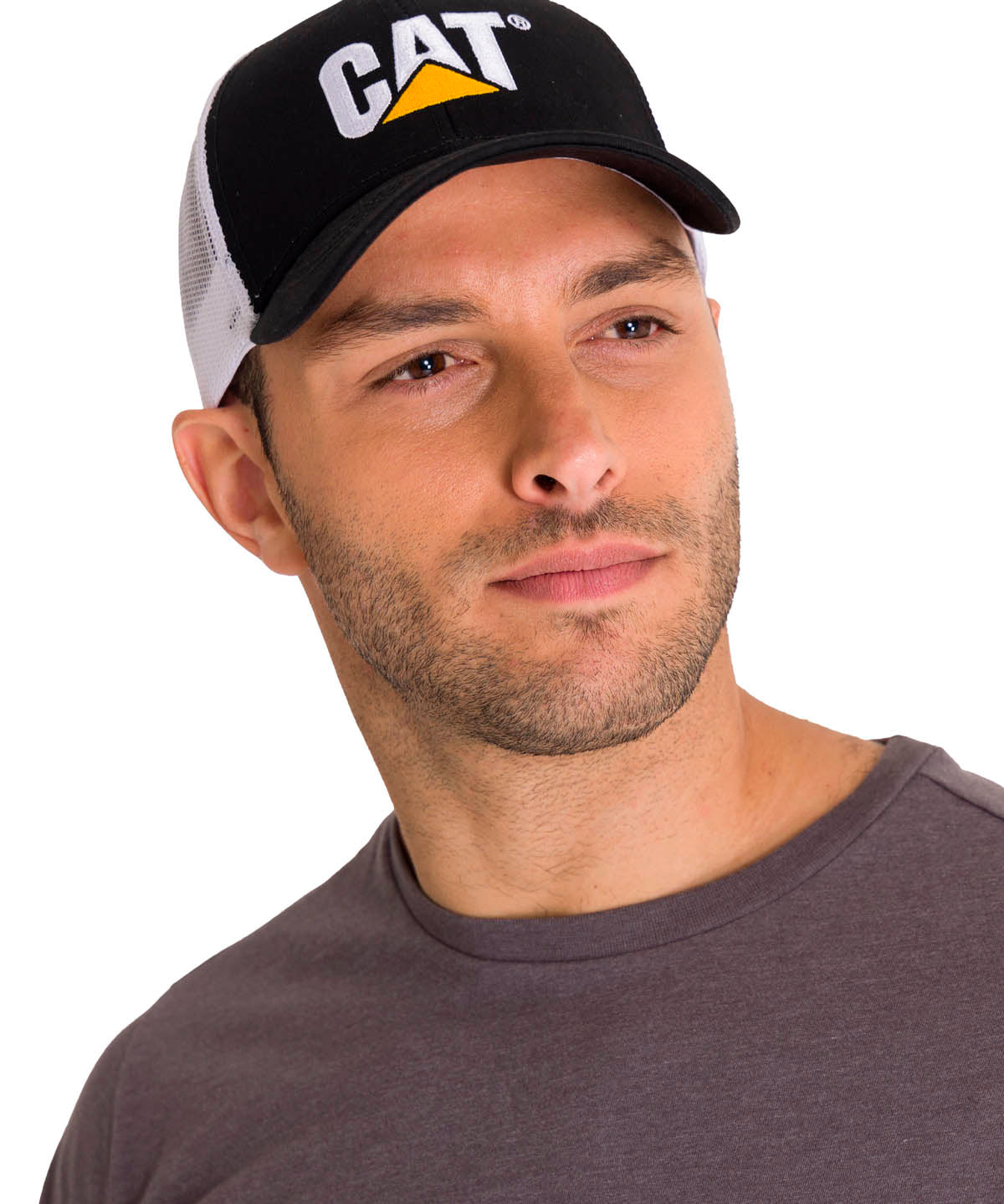 Jockey Hombre Logo Bordado Café Cat