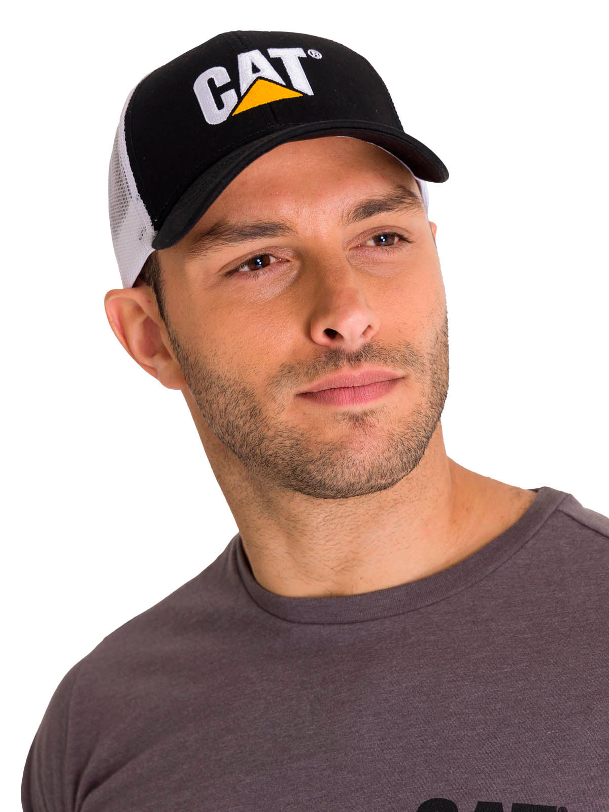 Jockey Hombre Logo Bordado Café Cat