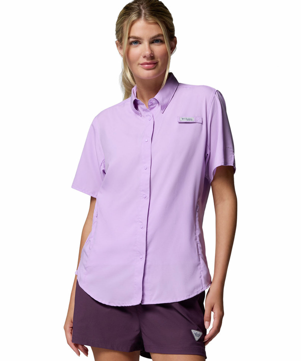 Blusa Manga Corta Mujer Tamiami II Morado Columbia