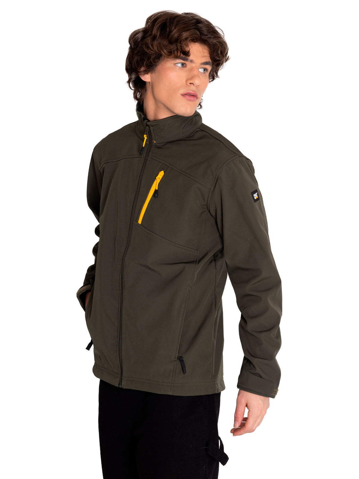 Chaqueta Casual Hombre Essential Softshell Jacket Verde Cat