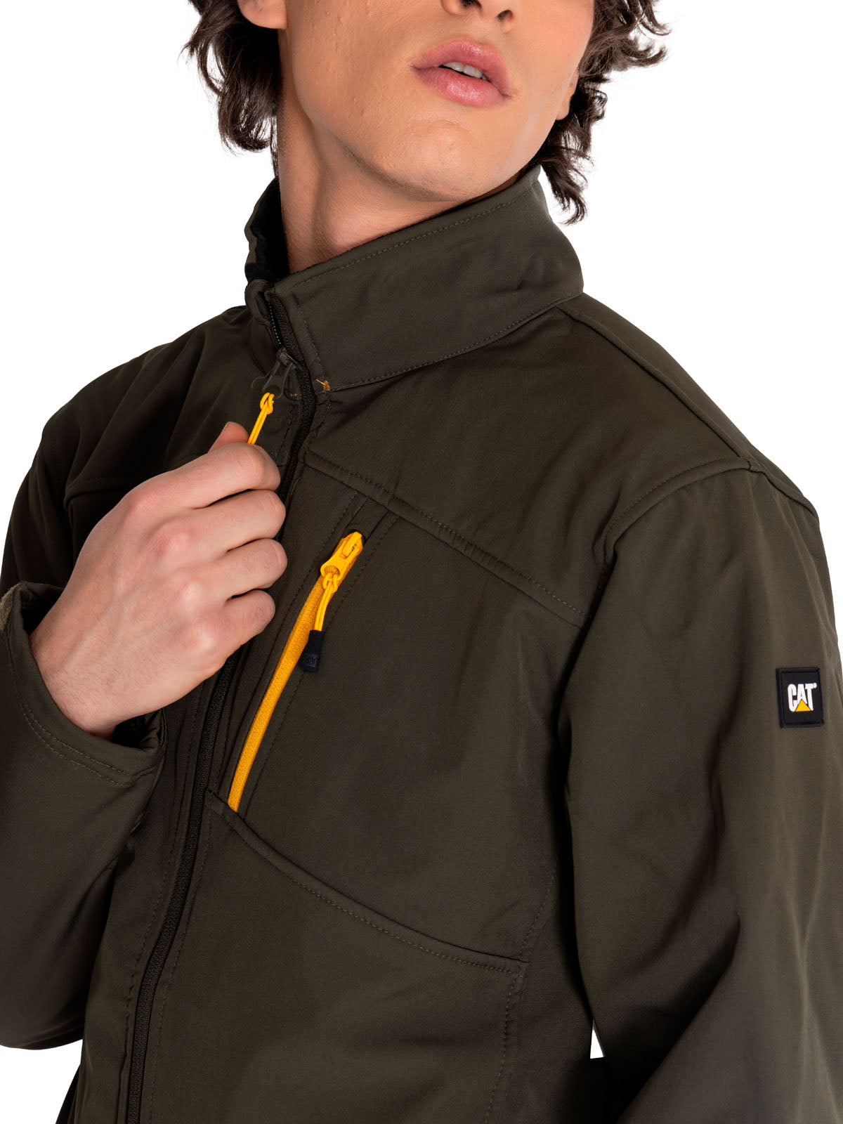 Chaqueta Casual Hombre Essential Softshell Jacket Verde Cat