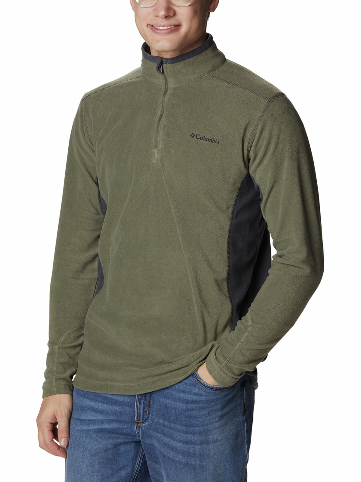 Polar Hombre Klamath Range Half Zip Verde Columbia