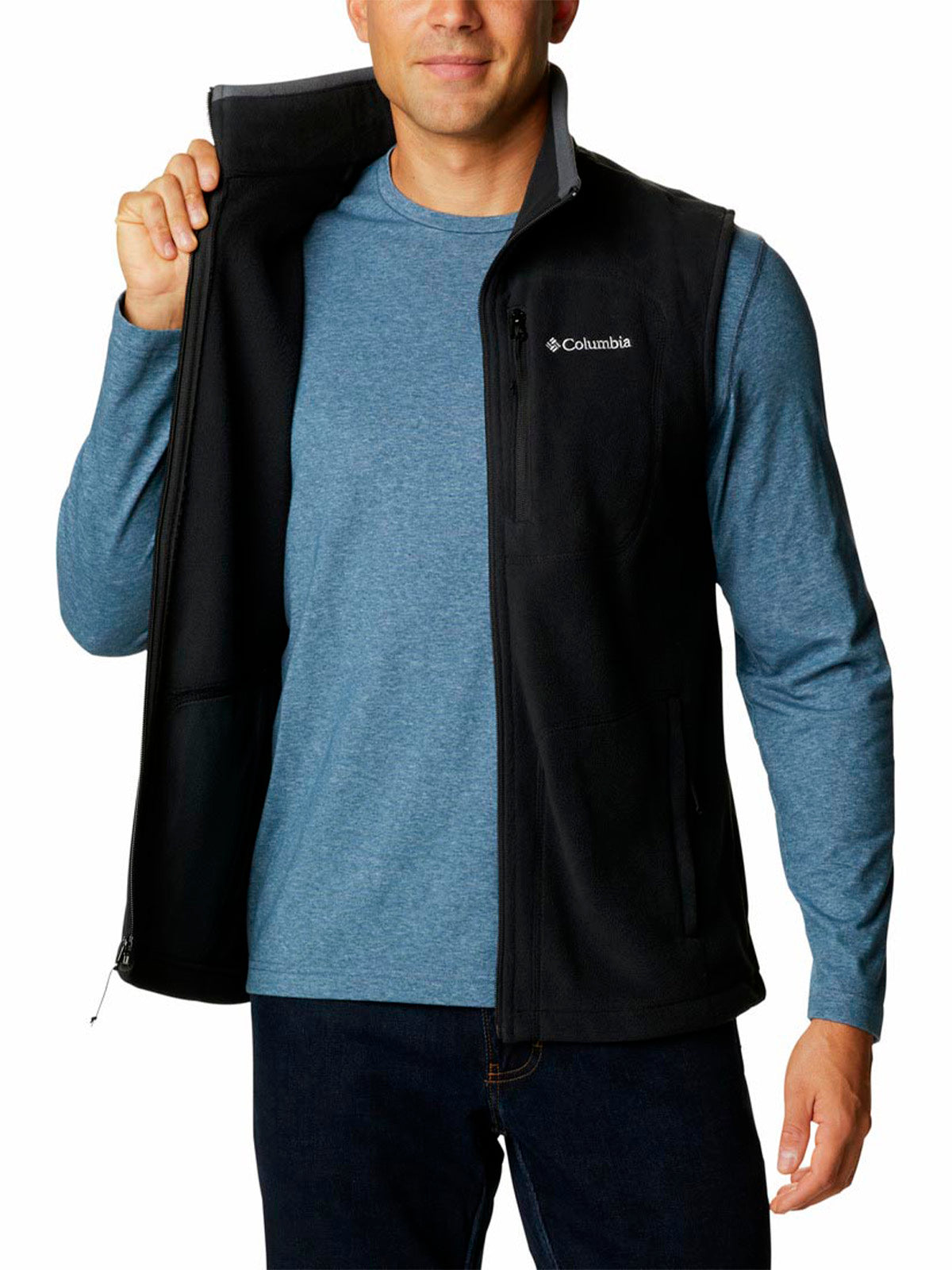 Polar Sin Mangas Hombre Fast Trek Negro Columbia