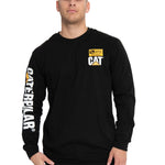 Polera Manga Larga Casual Hombre Trademark L/S Banner Tee Negro Cat