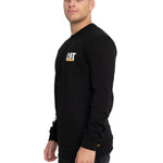 Polera Manga Larga Casual Hombre Trademark L/S Banner Tee Negro Cat