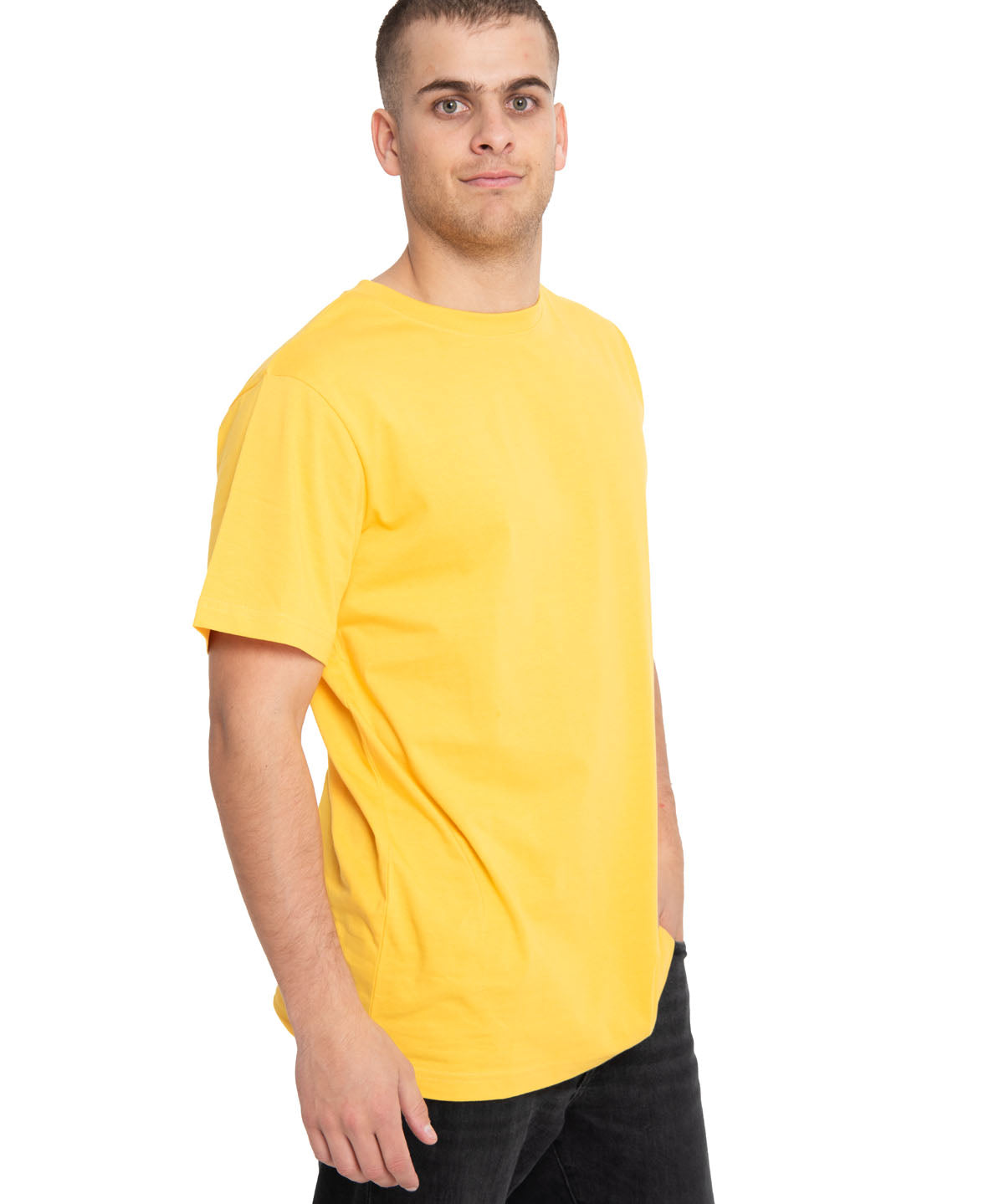 Polera Manga Corta Casual Hombre Essential S/S Tee Amarillo Cat