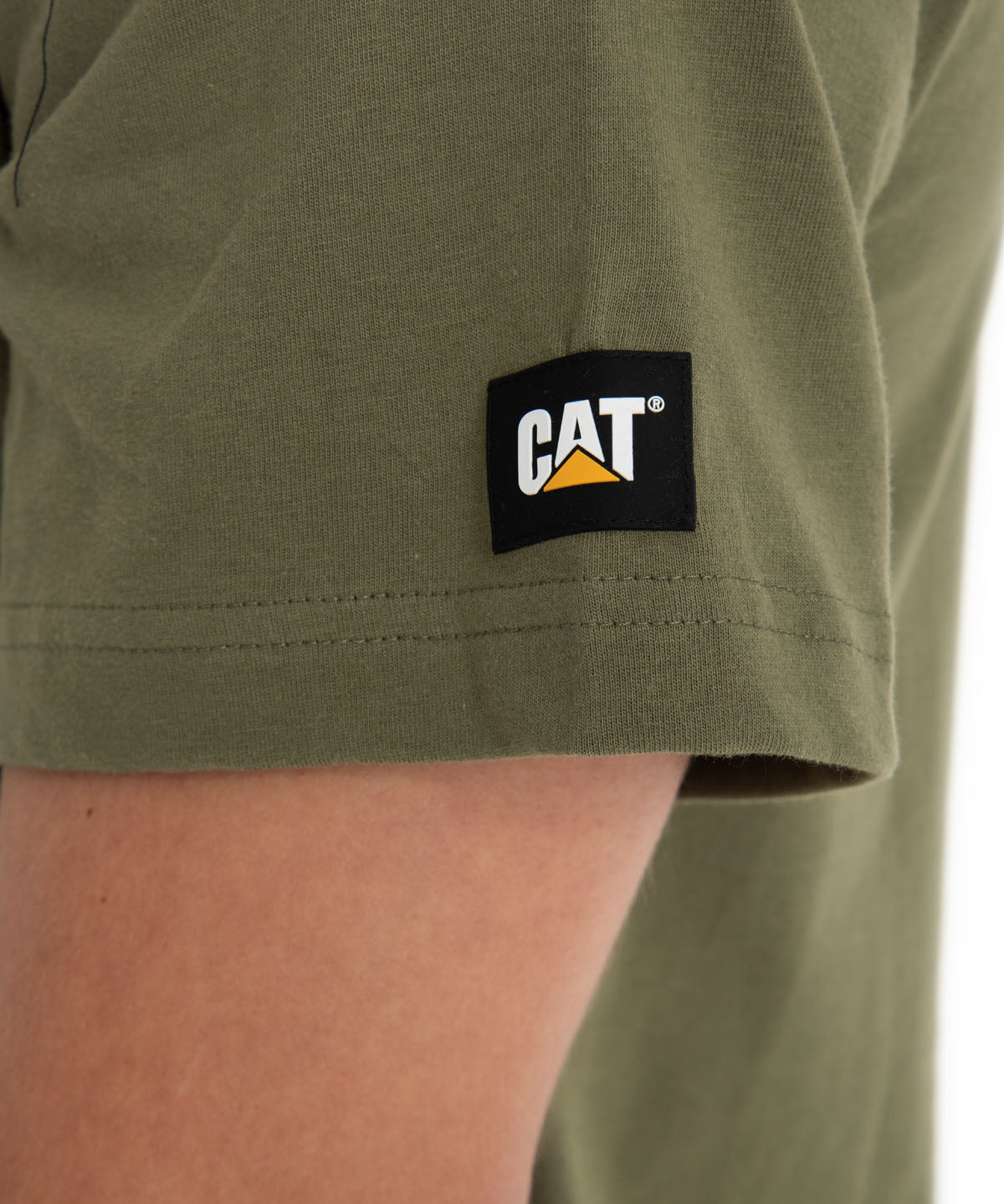 Polera Manga Corta Casual Hombre Essential S/S Tee Verde Cat